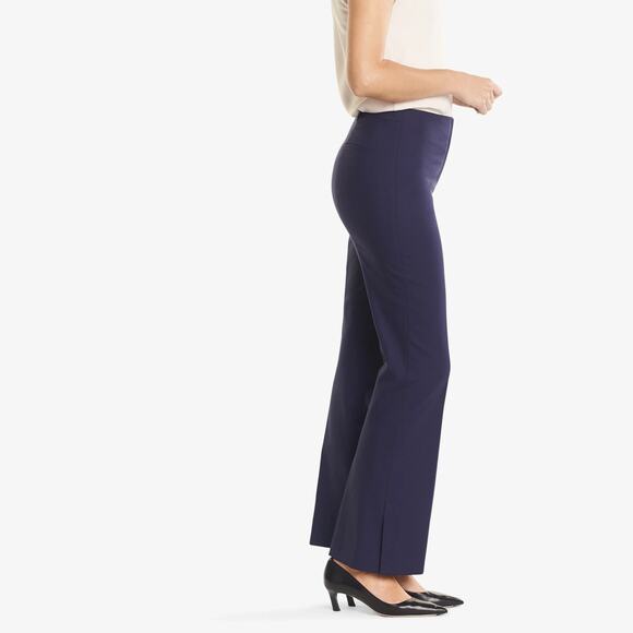 MM Lafleur Clooney Kick Flare Pants Blue Tropical Wool High Rise size 6 - Picture 7 of 11